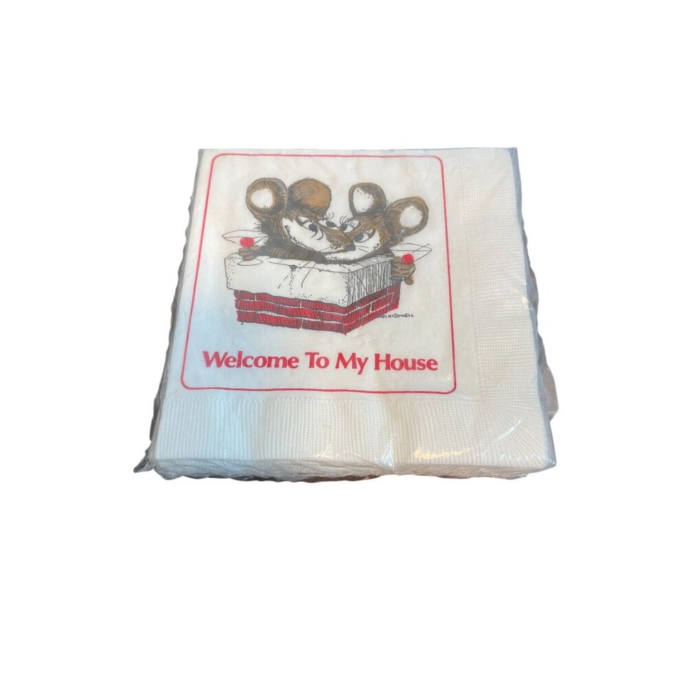 Vintage Cocktail Napkins by Sam McDonald for Contempo - 1970's